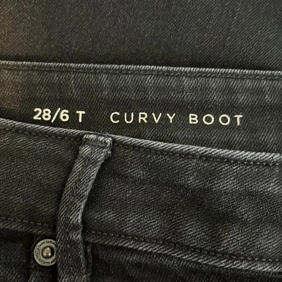 Loft Curvy Boot Black Jeans - Size 28 Tall - Picture 5 of 7